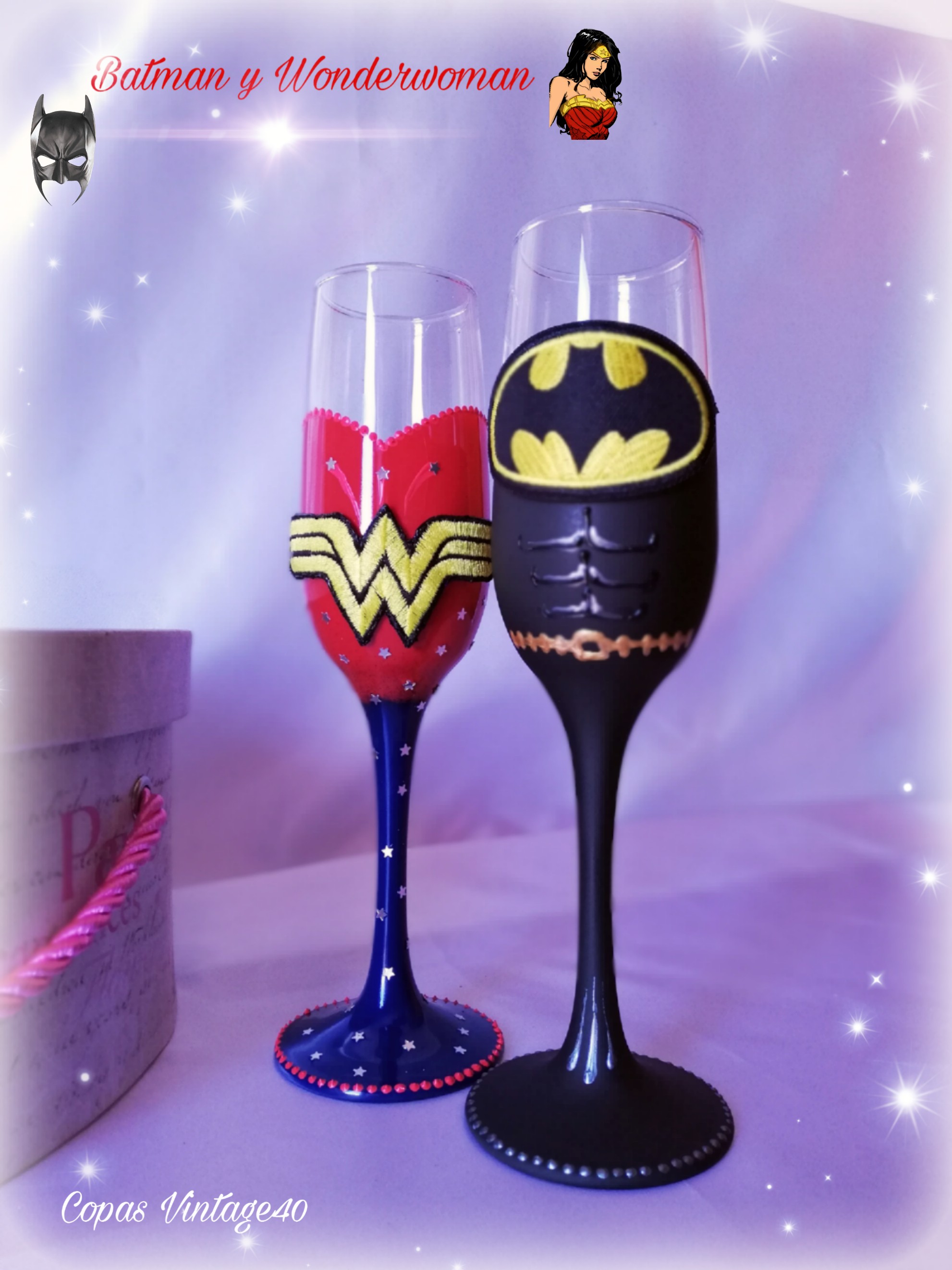 Copas Batman y Wonderwoman