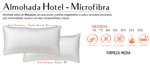 Almohada hotel microfibra