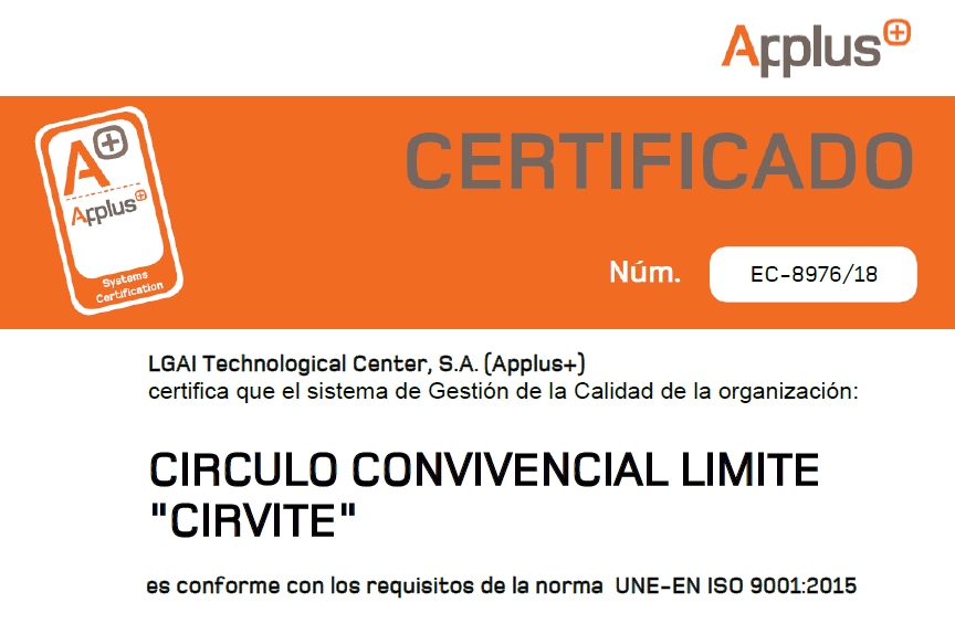 Imagen donde se muestra certificado de acreditación de calidad ISO 9001:2015