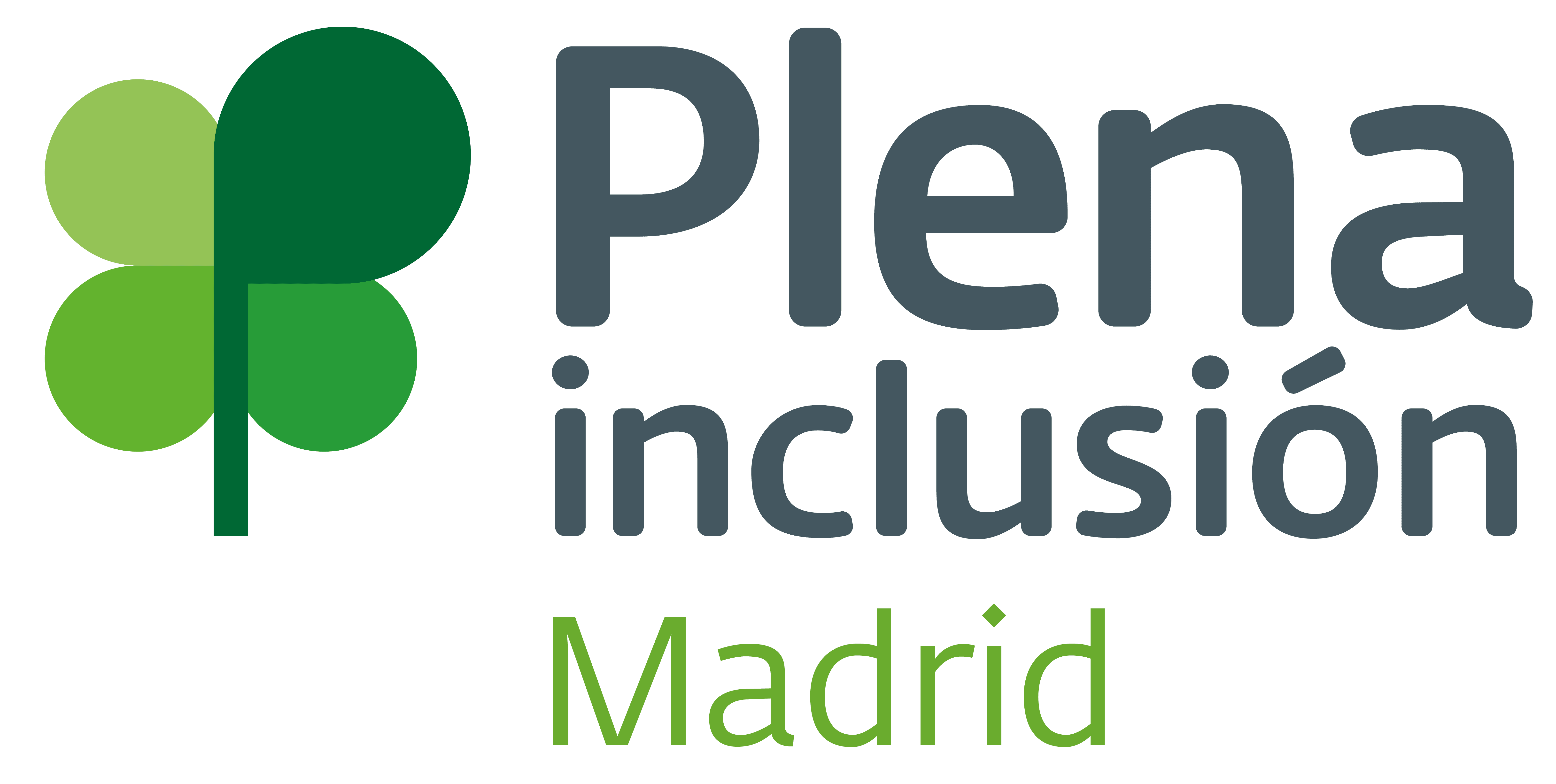 Imagotipo de Plena Inclusión Madrid, Federación de Organizaciones de personas con discapacidad intelectual o del desarrollo de Madrid.