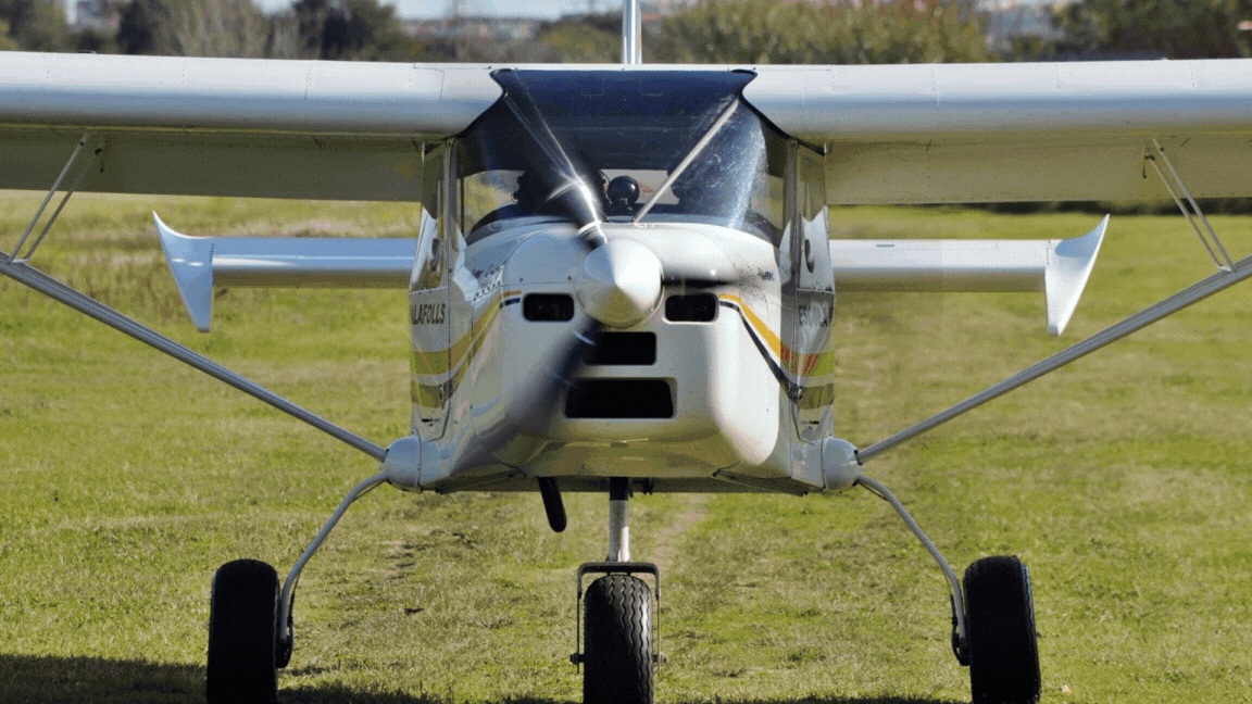 ultralight flight airplane plane aerodrome palafolls