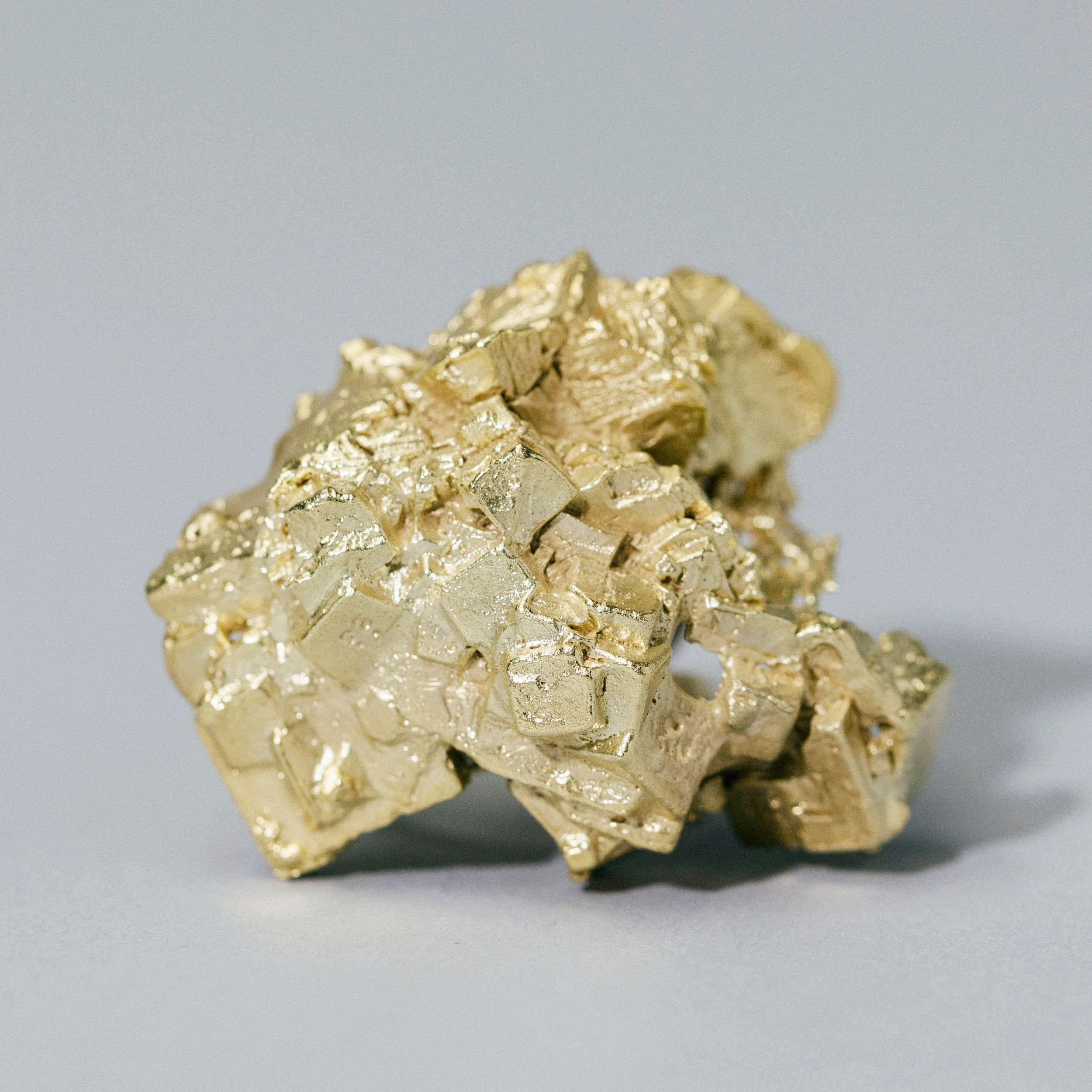 Large Gold Fluorites Brooch