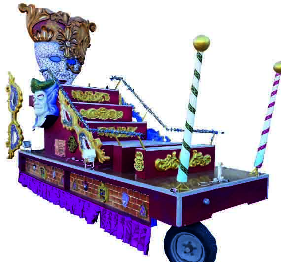 Toda la tradición del carnaval en esta carroza repleta de máscaras y color. Capacidad aprox. 18pers