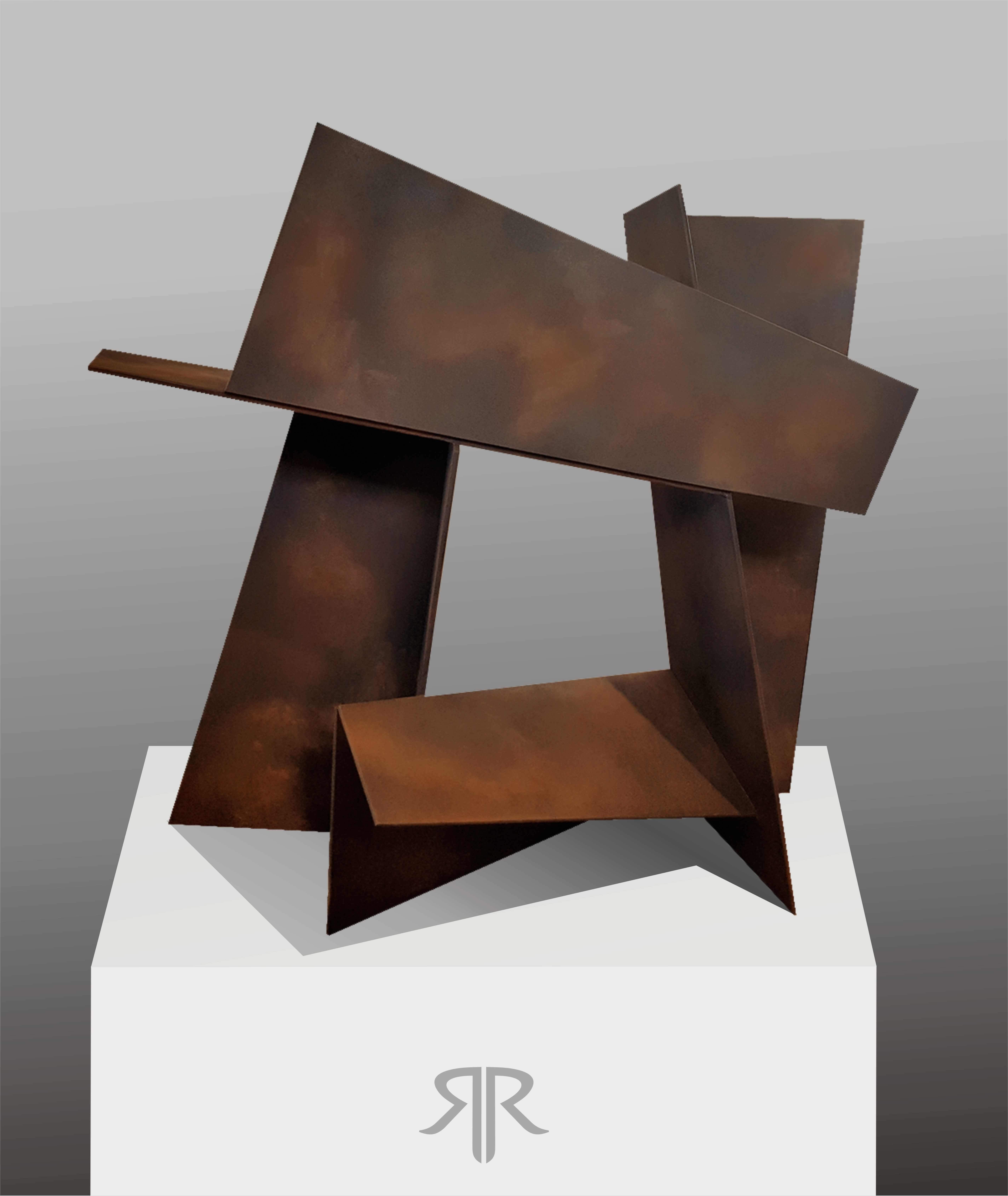 Abstract sculpture Rusty steel