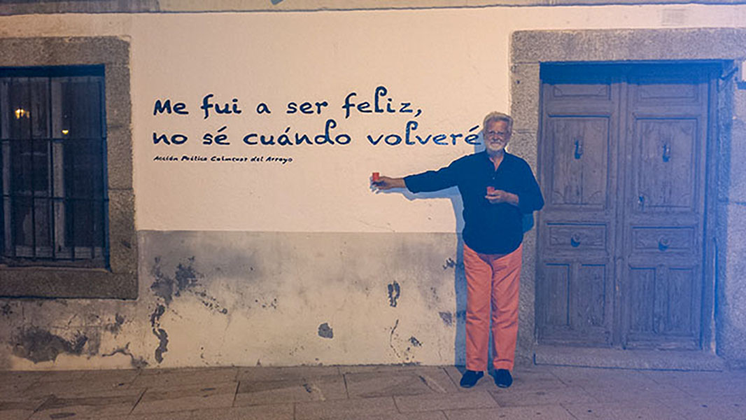 Poesía en los muros. Integrante  de "Acción poética Colmenar del Arroyo"