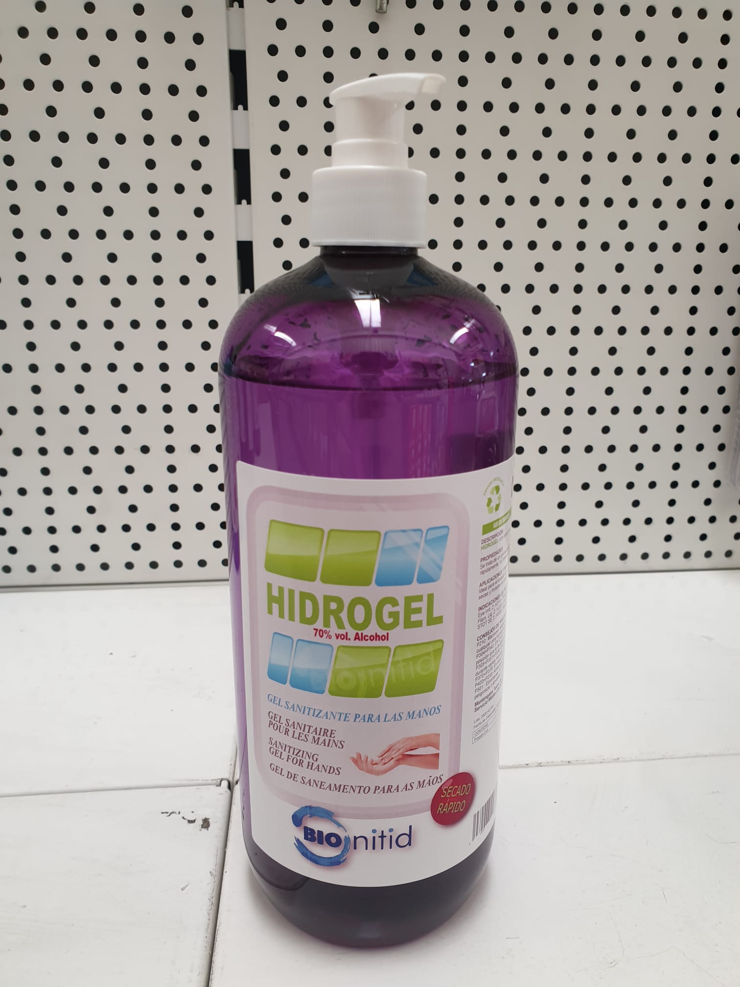 HIDROGEL SANITIZANTE CON DISPENSADOR