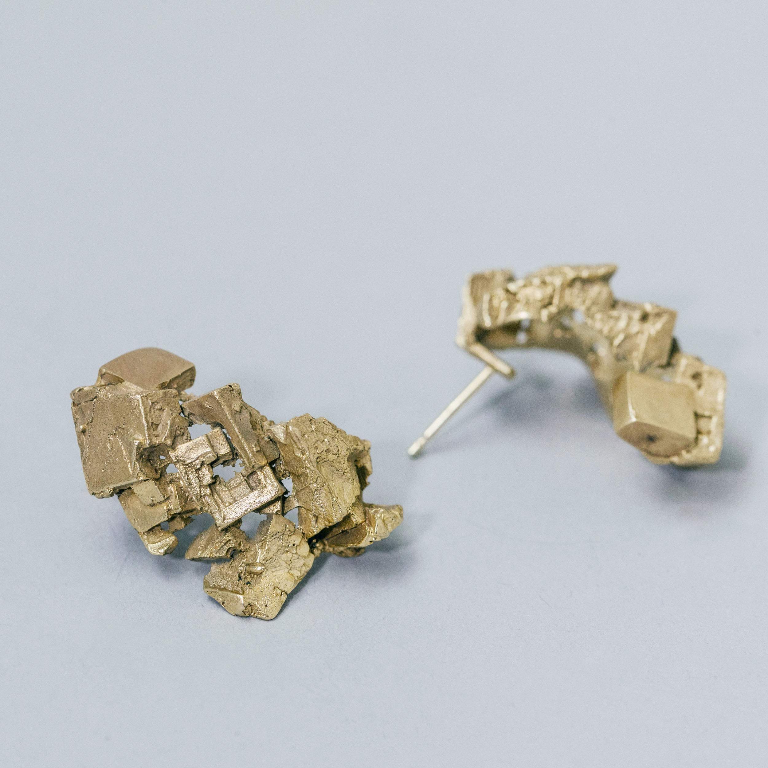 Gold Fluorites Earrings