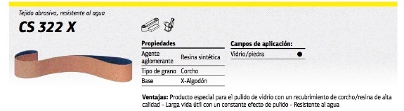 bandas cs322x klingspor vidrio