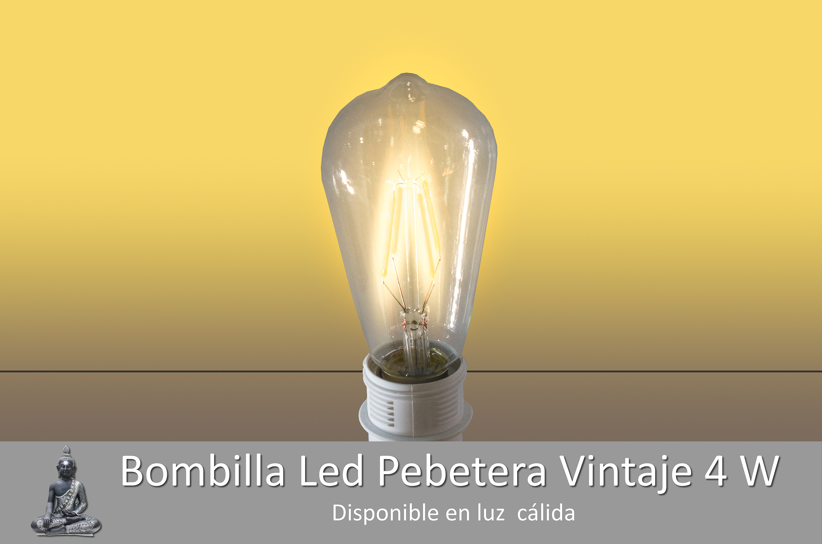 bombilla Led Pebetera Vintage - 4W de luz fría