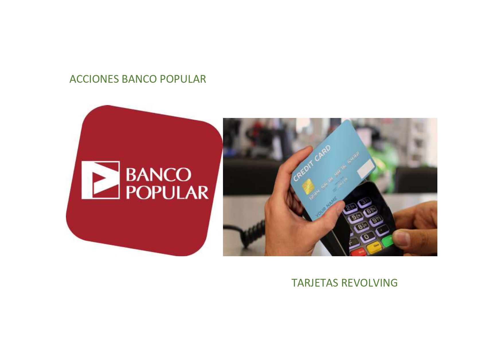 Acciones Banco Popular y Tarjetas revolving. Dos nuevas sentencias favorables en Estella y Pamplona.