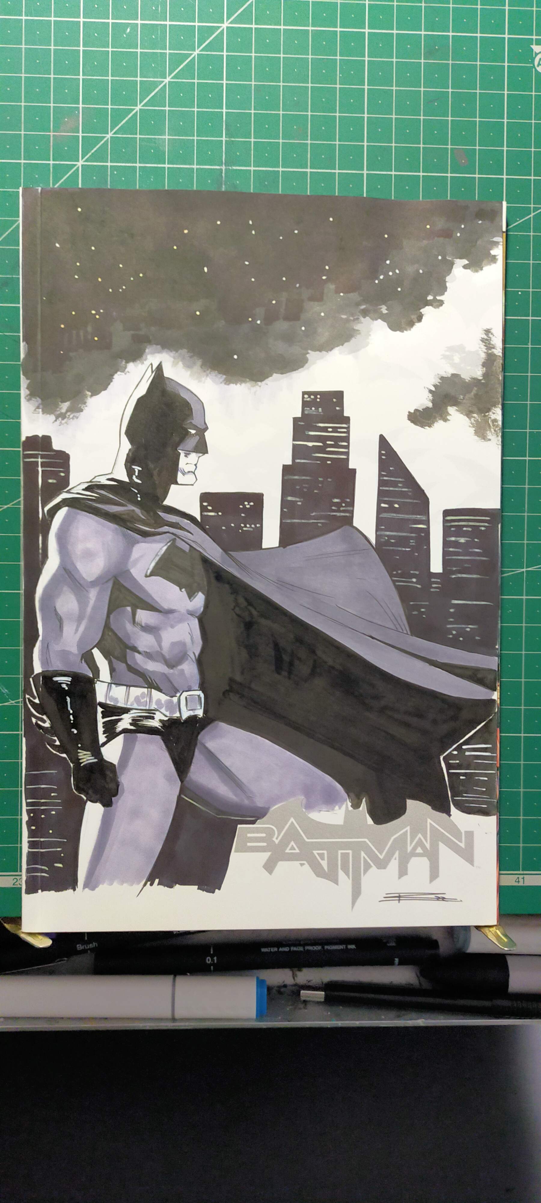BLANK COVER BATMAN #100 (Original art in cover)