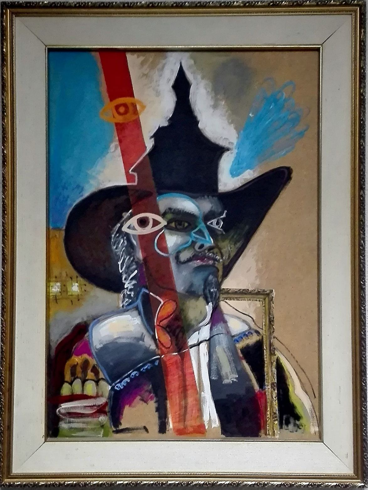 Arte, Caballero, Surrealismo pop, obra original, figurativo cuadro de Juan Sánchez Sotelo, acrílico, galería Madrid venta online
