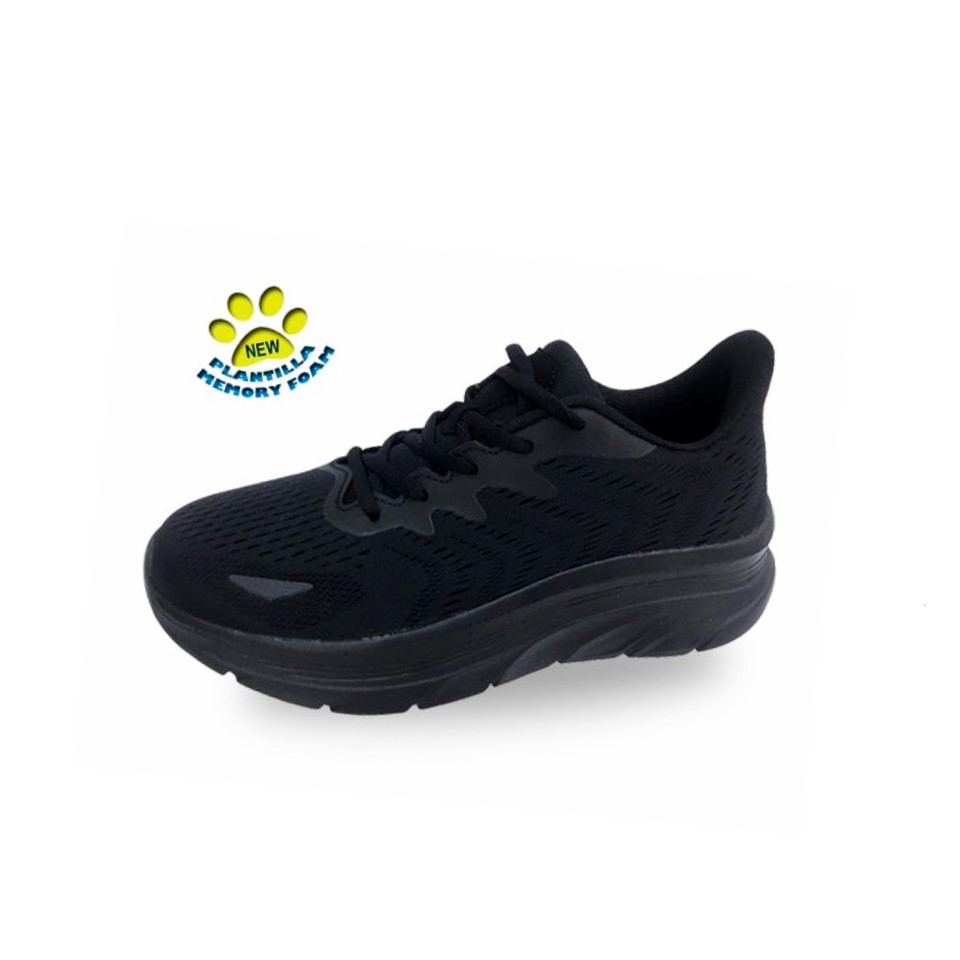 Deportivo negro doble memory foam