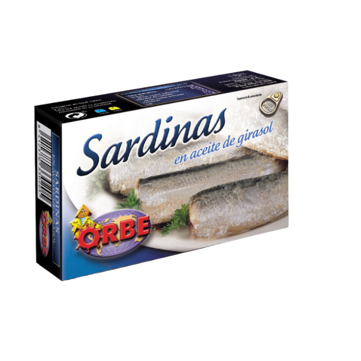 sardinas en aceite de girasol Conservas Orbe Ourense Industrias Rebollo proveedor distribución alimentación
