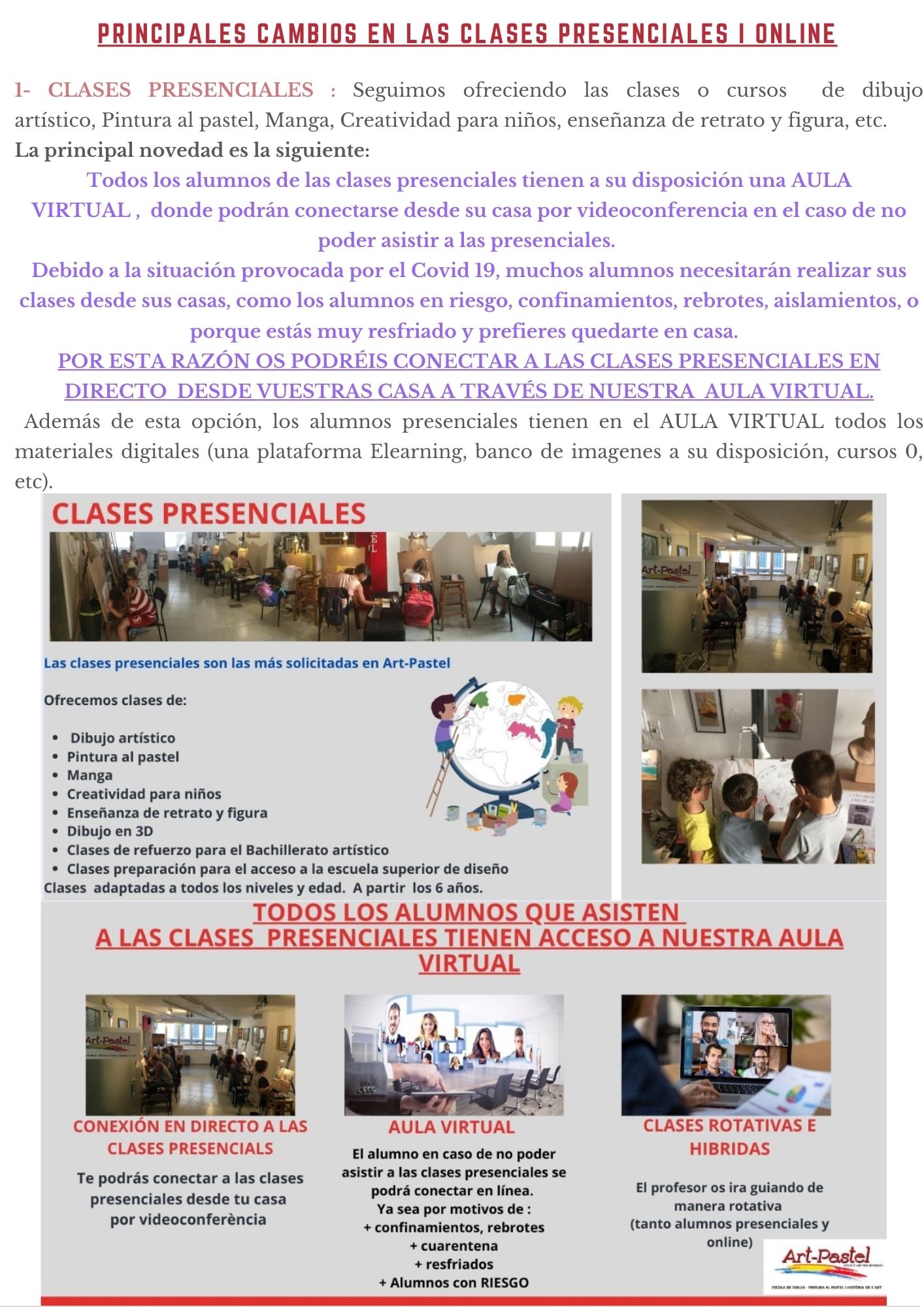 Art Pastel Conecta Las Clases Presenciales Con Las Online