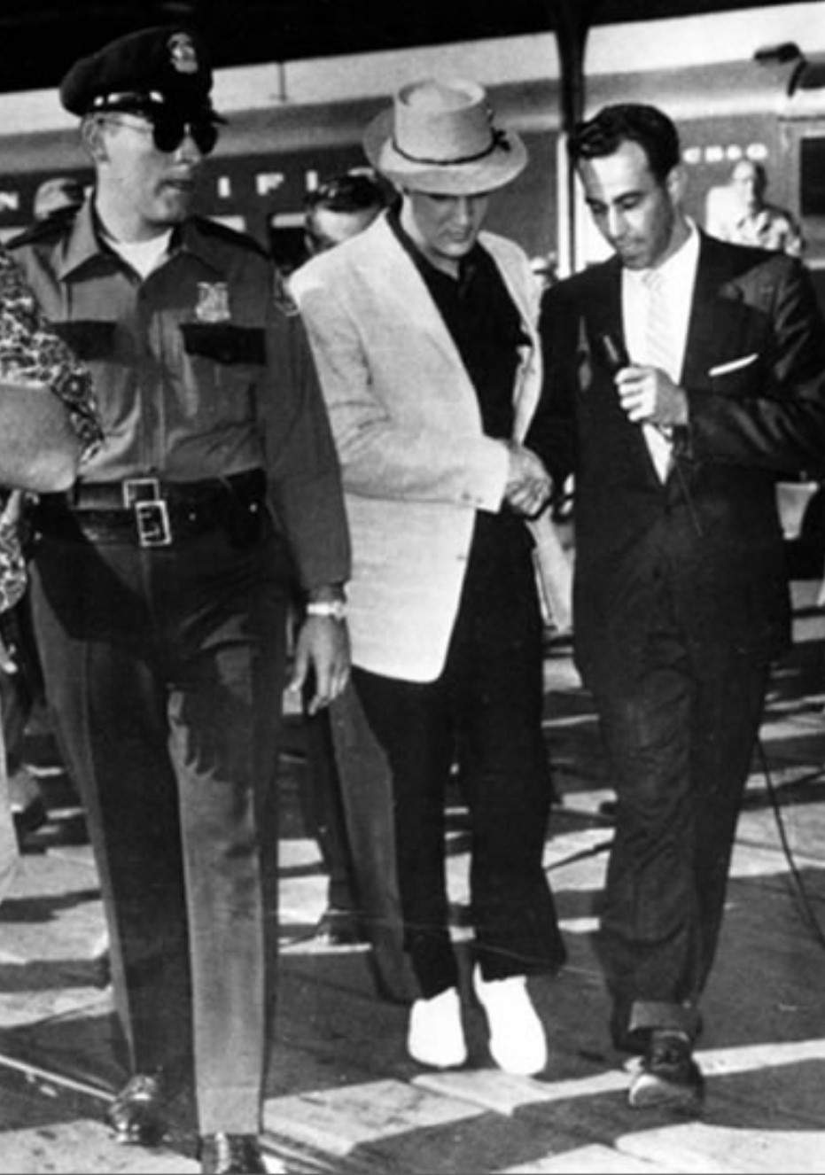The natural face of the Star. Elvis Presley September 2, 1957. Portland, Oregon Press Conference